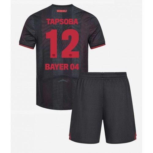 Bayer Leverkusen Edmond Tapsoba #12 Prima Maglia Bambino 2025-26 Manica Corta (+ Pantaloni corti)